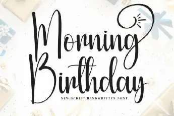 Morning Birthday Script font