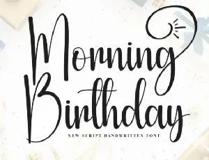 Morning Birthday Script font