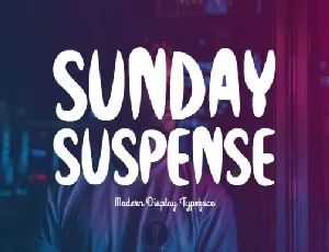 Sunday Suspense Display font