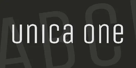 Unica One font