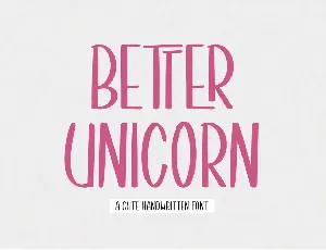 Better Unicorn font