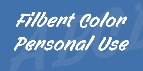 Filbert Color Personal Use font