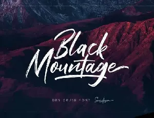 Black Mountage Brush font