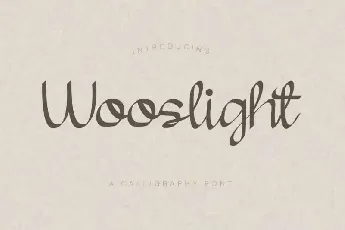 Wooslight Calligraphy font