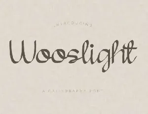 Wooslight Calligraphy font