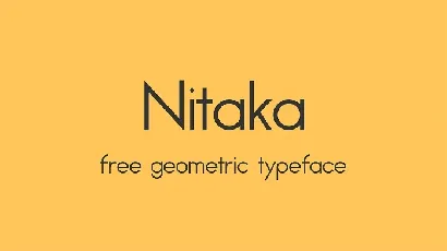 Nitaka Typeface font