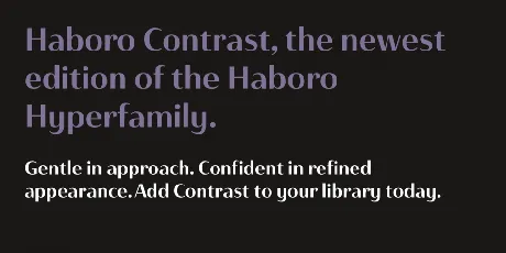 Haboro Contrast Family font