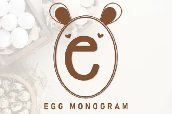 Egg Monogram Display font