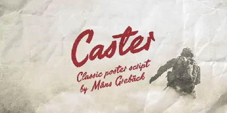 Caster Brush font