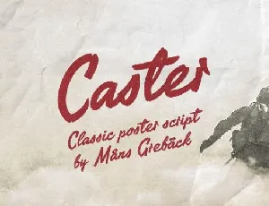 Caster Brush font