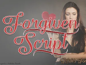 Forgiven Script font