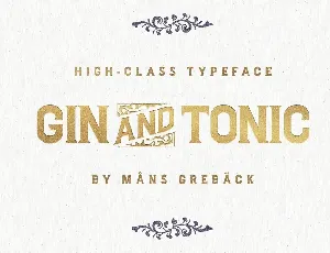 Gin And Tonic font