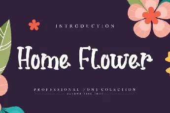 Home Flower Display font