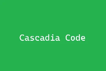 Cascadia Code font