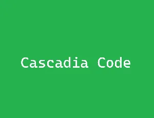 Cascadia Code font