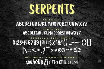 SERPENTS FREE font