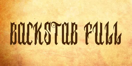 BACKSTAB FULL font