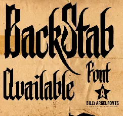 BACKSTAB FULL font