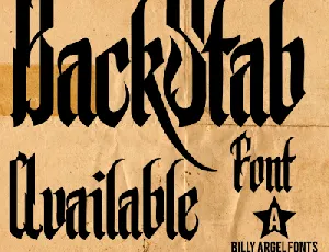 BACKSTAB FULL font