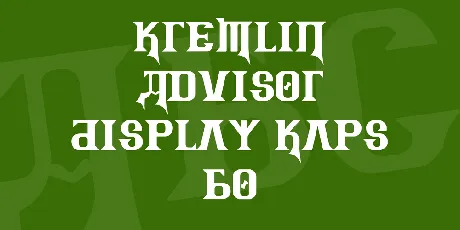 Kremlin Advisor Display Kaps Bo font