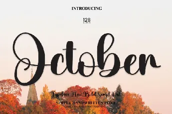 October Script font