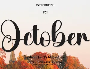 October Script font