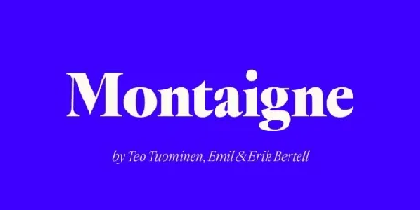 Montaigne Family font