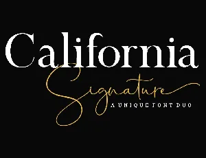 California Signature Typeface font