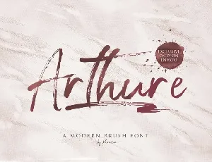 Arthure Brush font