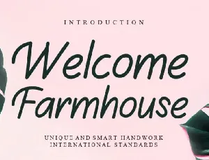 Welcome Farmhouse Handwritten font