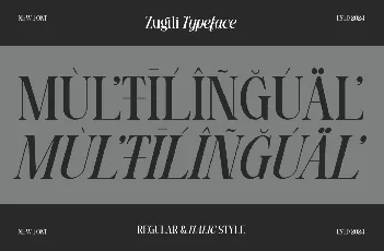 Zugili font