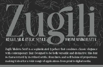 Zugili font