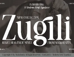 Zugili font