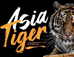 Asia Tiger Brush font