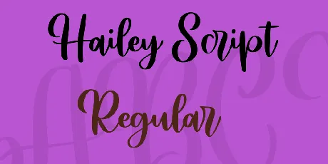 Hailey Script font