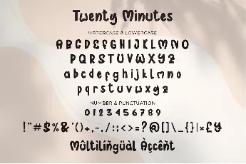 Twenty Minutes font