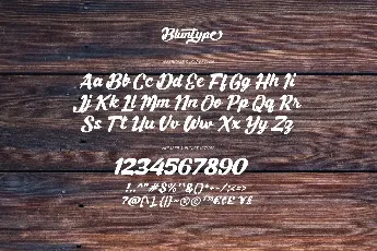 Bluntype font