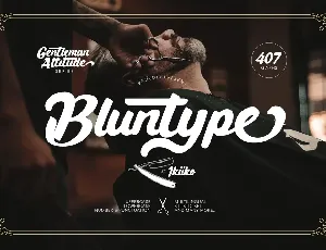 Bluntype font