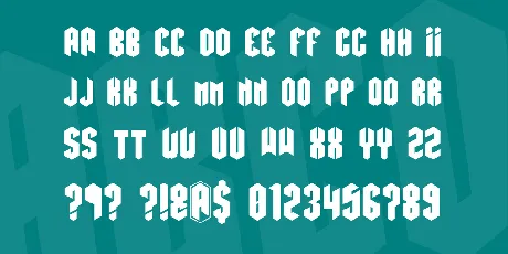 Hexatus font