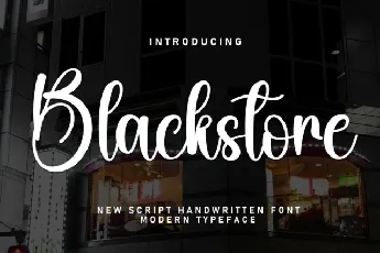 Blackstore Script font