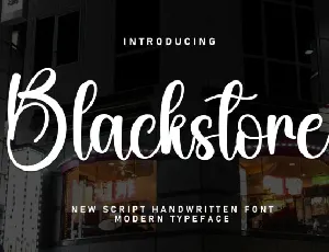 Blackstore Script font