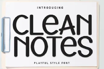 Clean Notes Display font