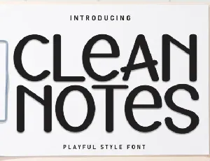 Clean Notes Display font