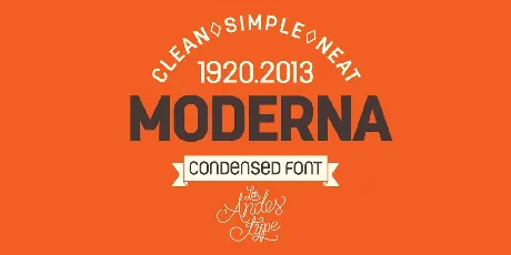 Moderna Condensed font