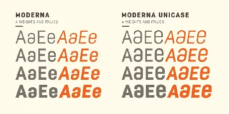 Moderna Condensed font