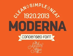 Moderna Condensed font