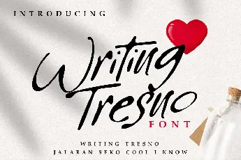 Writing Tresno Script font