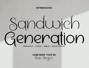 Sandwich G Demo font