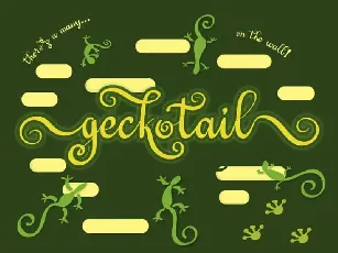 Geckotail Script font