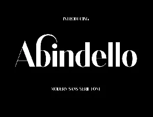 Abindello font